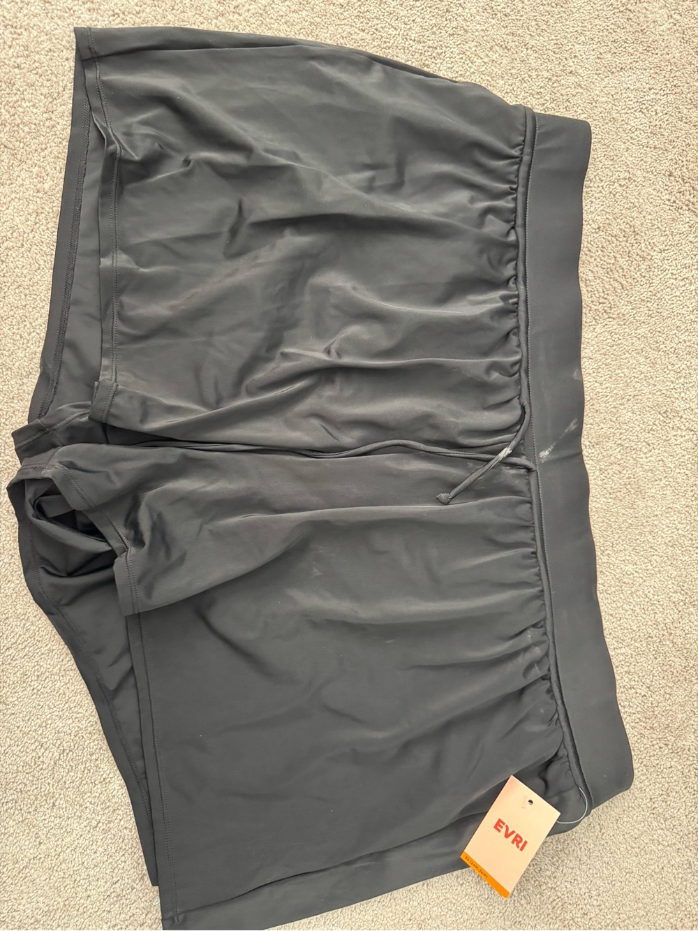 EVRI Black Women's Swim Athletic Shorts